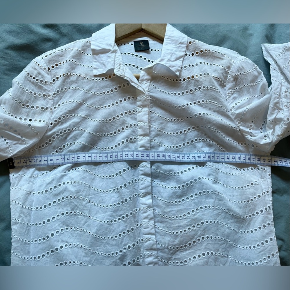 David Lawrence Broderie L/S Cotton Shirt - Picture 10 of 10